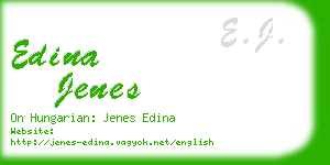 edina jenes business card